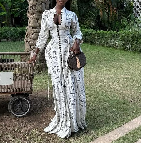 Loose Cutout Maxi Dress