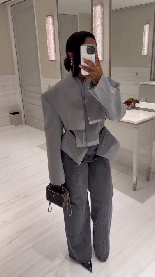 Cut-Out Woven Jacket