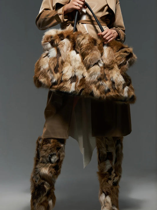FAUX FUR TOTE