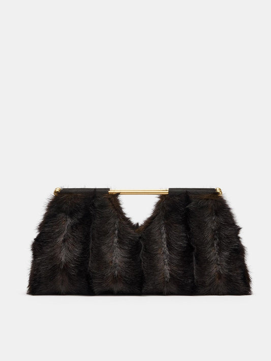 FAUX FUR CLUTCH