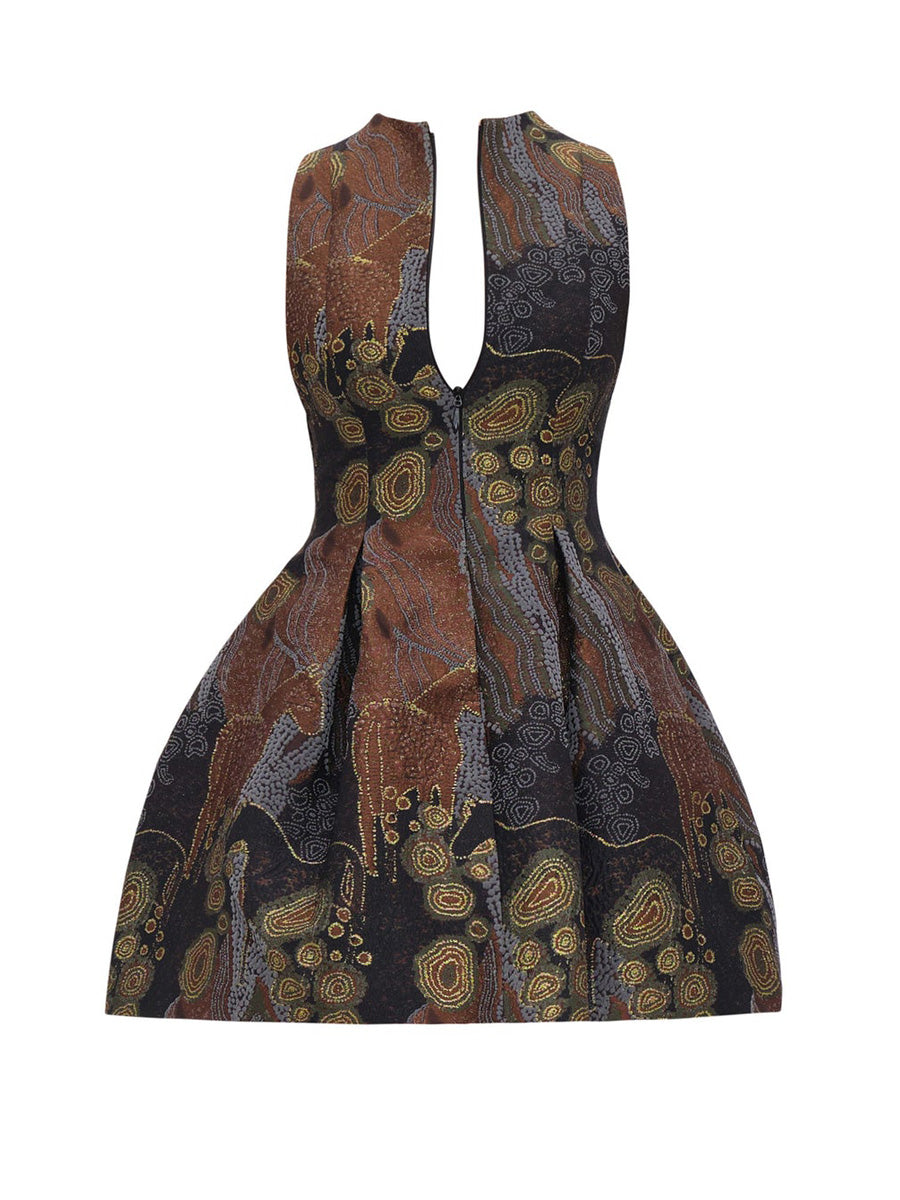 （🔥Discounted stock!）Sleeveless Zip Up Printed Mini Dress