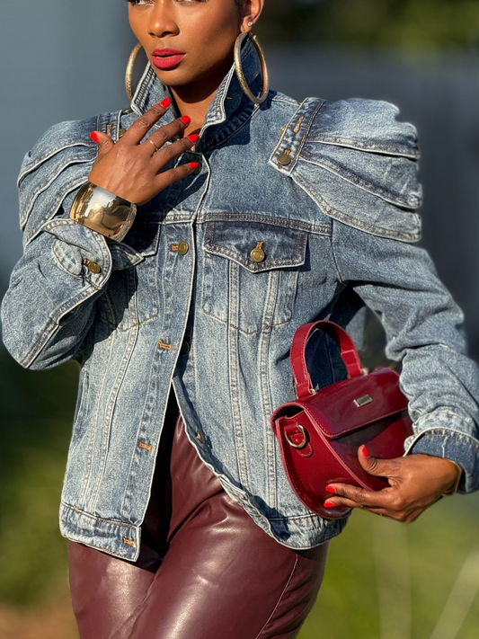 Shell Shoulder Denim Jacket