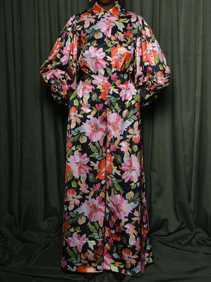 Open Back Printed Two Piece Sets