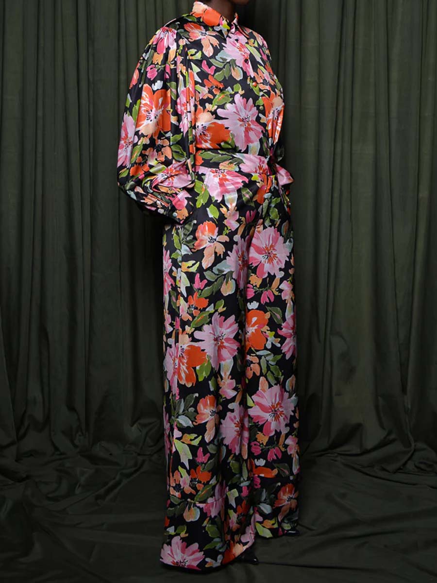Open Back Printed Two Piece Sets