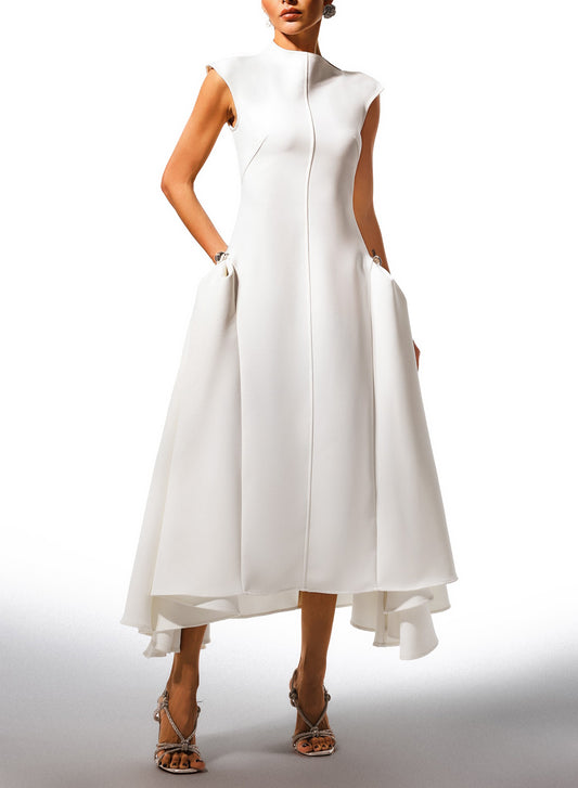 White Sleeveless Maxi Dress