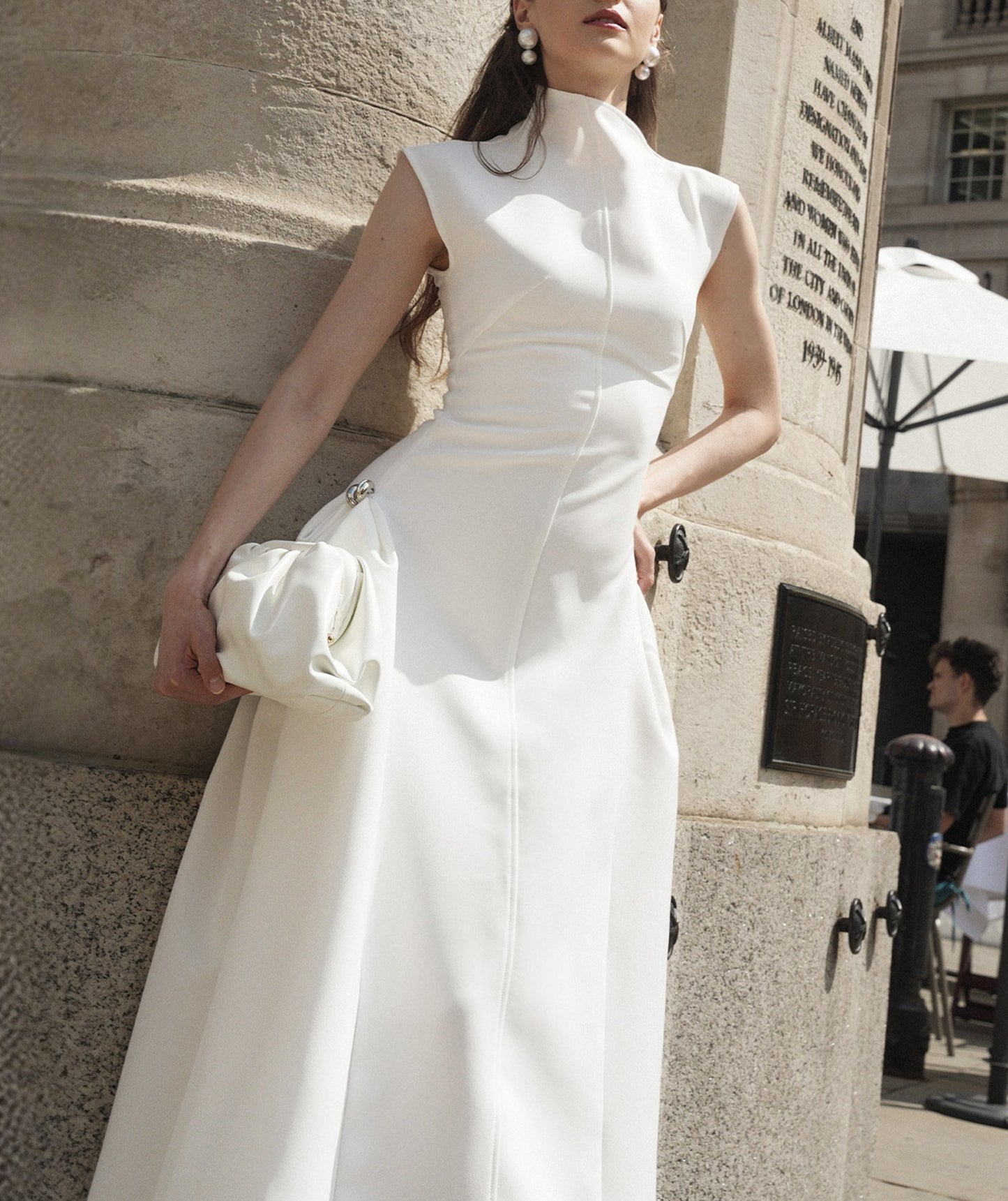White Sleeveless Maxi Dress