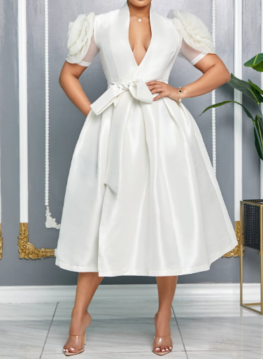 Demure A-line Gown